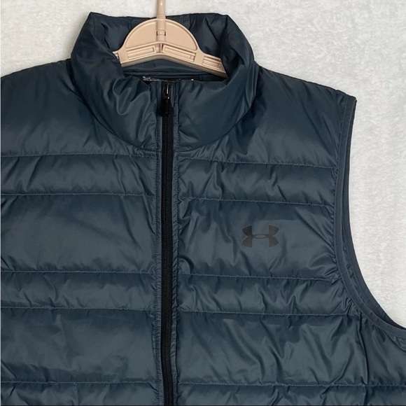 Under Armor Storm Cold Gear Puffer Vest Sz L Mechanic Blue 600 Down Outdoor NWT - Picture 8 of 15